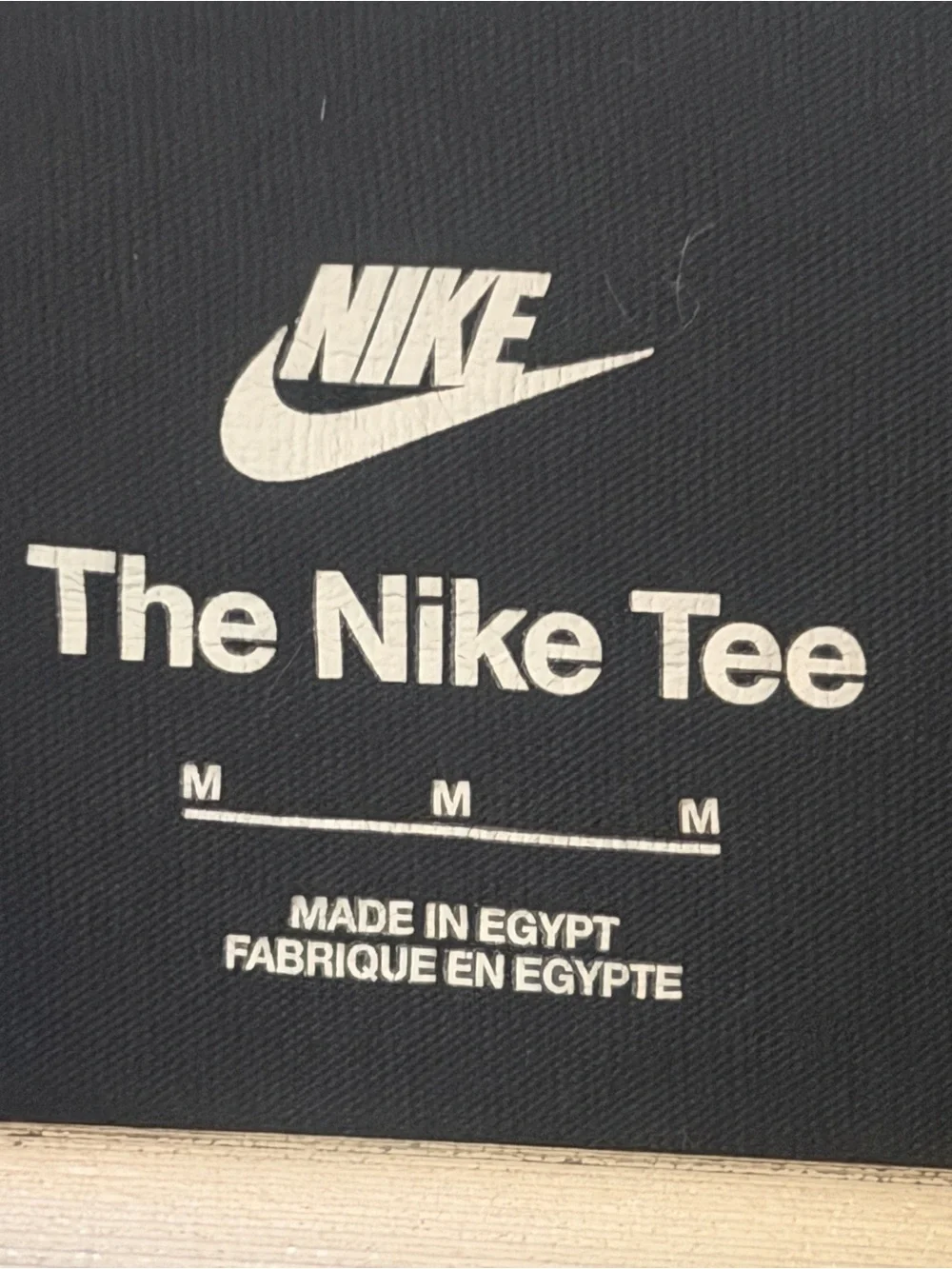 Nike Black T-Shirt with White Swoosh Logo